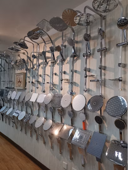 Louças sanitárias para banheiro cromado ABS 3 funções conjunto de chuveiro/coluna de barra deslizante de chuveiro