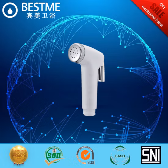 Pulverizador plástico forte do ABS da cor branca de Foshan para o bidé do toalete (BF