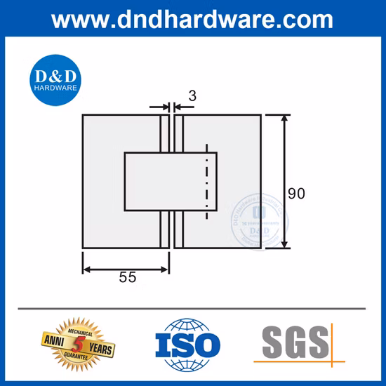 Acessórios de porta deslizante de vidro de aço inoxidável de ferragens de vidro do banheiro para banheiro