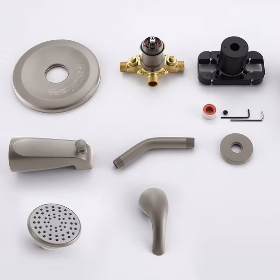 Aquacubic Cupc CE misturador com certificação CE equilíbrio de pressão de água conjunto de chuveiro de montagem em parede para banheiro cromado