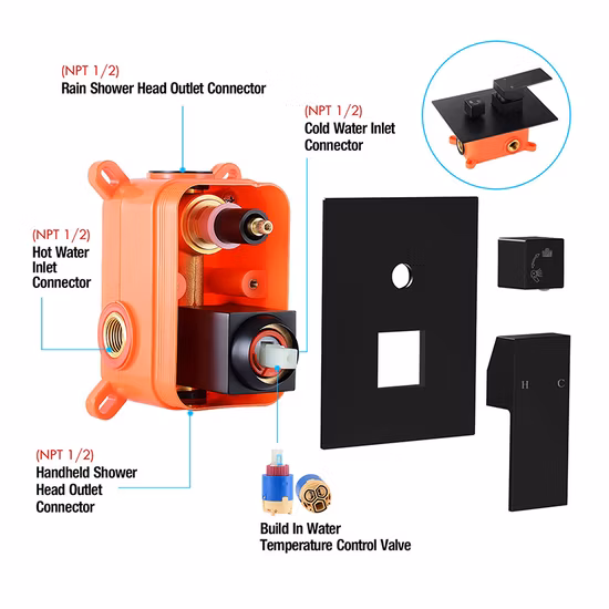 Montagem na parede conjunto de torneira do chuveiro chuvas chrome banheiro sistema cachoeira conjunto chuveiro do banheiro escondido