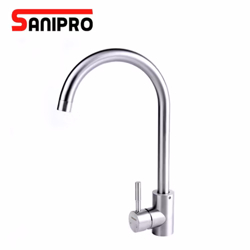 Torneira de cozinha para pia de aço inoxidável 304 mais vendida Sanipro